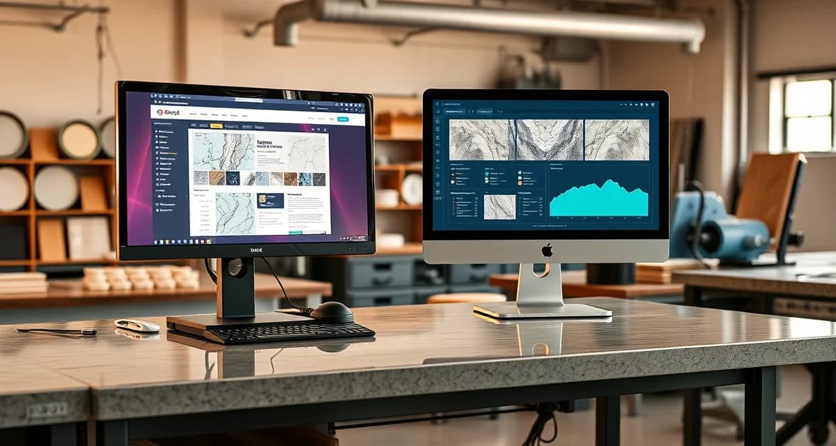 Countertop fabrication shop management software interface for Albuquerque stone shops, showing quoting and scheduling features