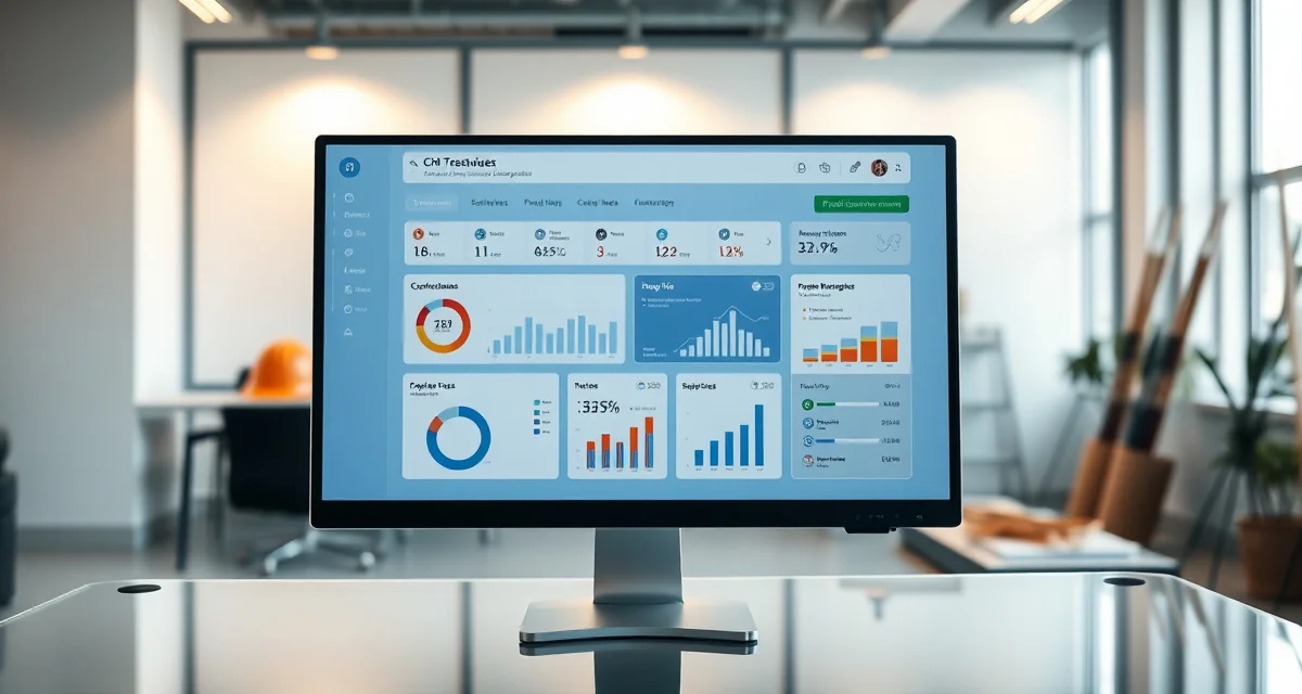Builder Prime CRM platform dashboard showing project management and contractor tools for stone countertop fabrication businesses