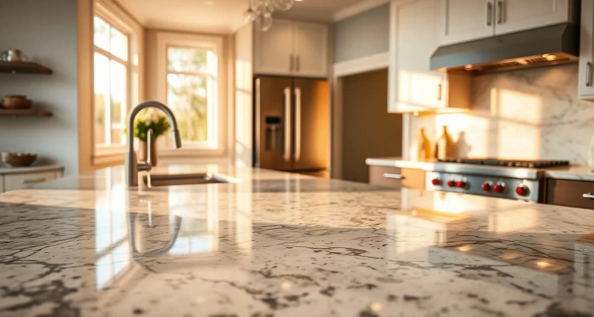 Polished granite countertop installation showing premium stone material and professional fabrication quality in Charlotte kitchen