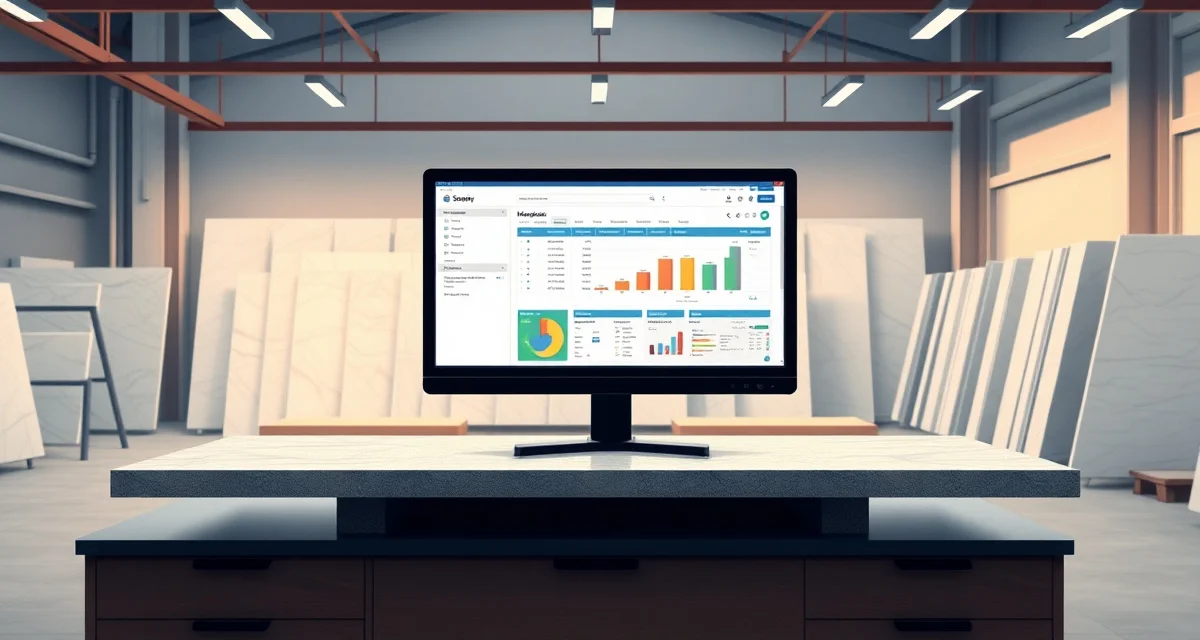SlabWise countertop management platform interface Digital countertop software dashboard displaying quoting tools and slab nesting features for startup fabricators managing stone projects efficiently