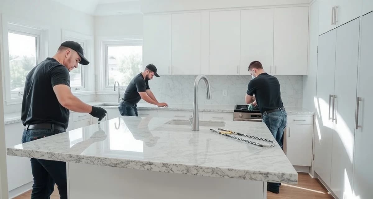 Professional countertop removal service showing labor costs and material removal from residential kitchen