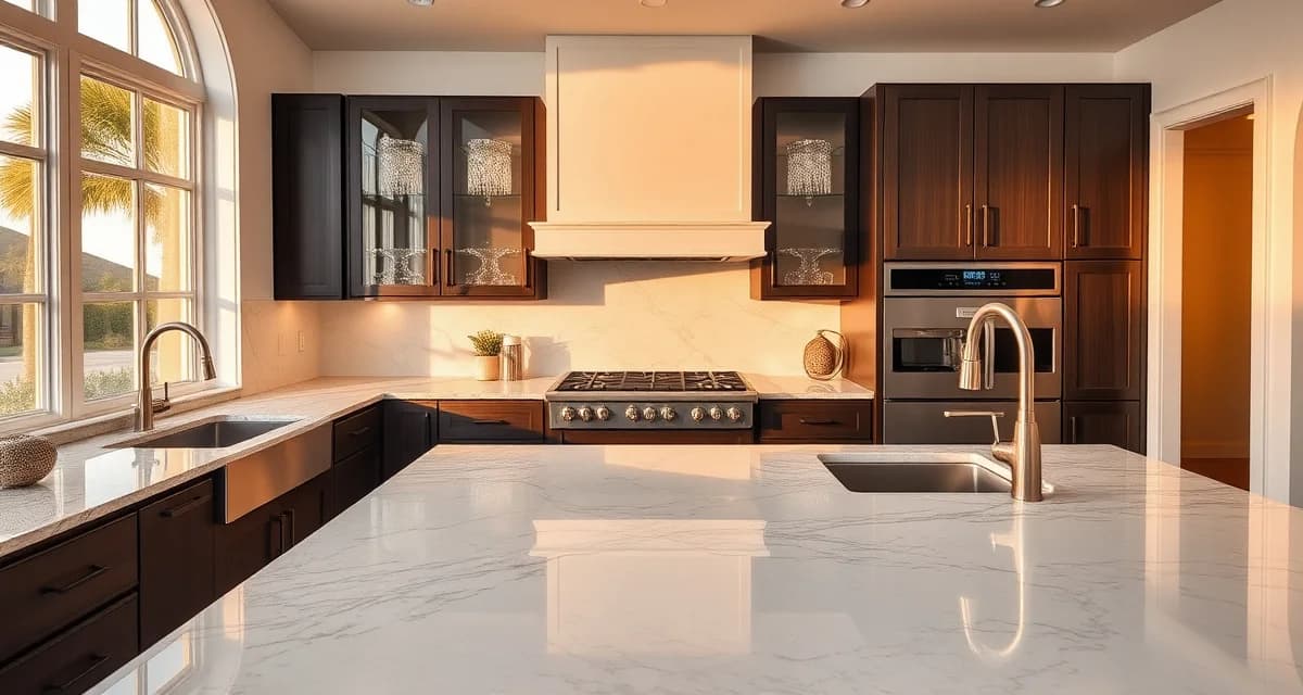 Stone countertop installation example in Jacksonville Modern kitchen featuring premium stone countertops with various materials showcasing Jacksonville countertop pricing options and styles