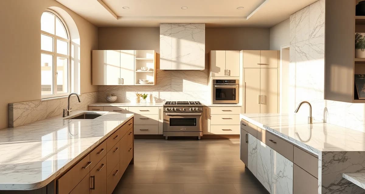 2026 countertop pricing guide for Las Vegas Las Vegas countertop cost comparison showing granite, quartz, and marble stone samples with pricing ranges from $30 to $185 per square foot installed