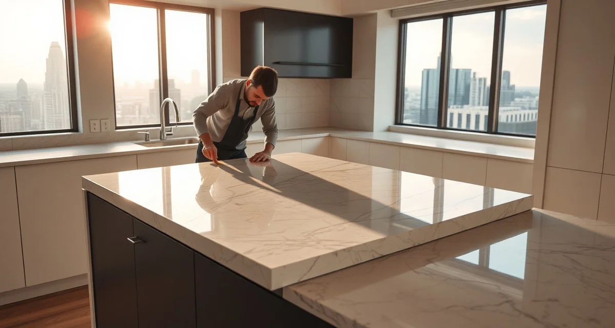 Atlanta countertop fabrication and installation Professional countertop installation showing granite slab pricing for Atlanta kitchens in 2026