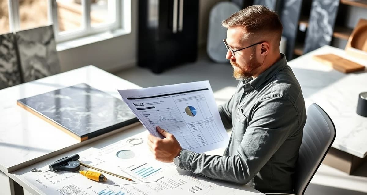 Professional pricing sheet document for fabrication shop management Contractor pricing sheet template for stone countertop fabrication shops displaying material costs, labor rates, and service fees