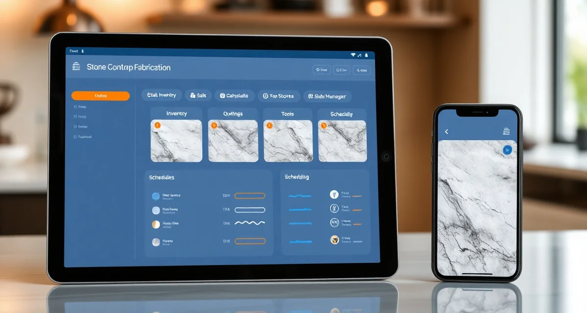 Stone fabrication management platform overview SlabWise FAQ guide for stone countertop fabrication shop management software with quoting, inventory, and scheduling features