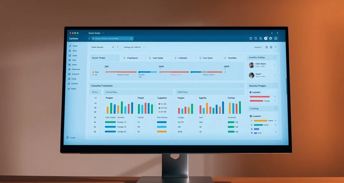 Fabrication software platform interface Modern countertop fabrication software dashboard displaying project scheduling, slab inventory tracking, and production workflow management for stone shops.