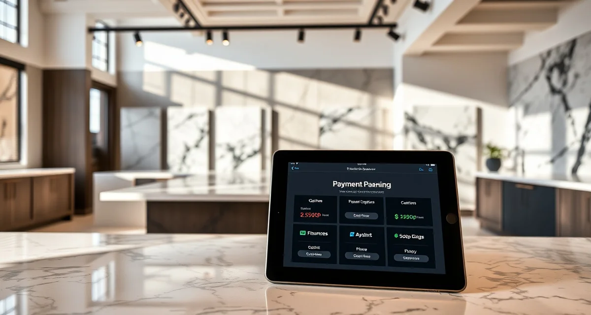 Best financing solutions for countertop contractors Countertop financing platforms comparison showing payment options for stone fabrication projects