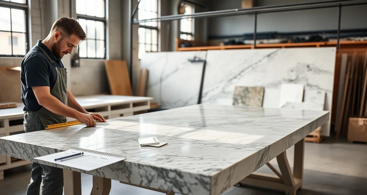 Stone fabrication pricing methodology Countertop fabrication shop pricing strategy visualization showing material markup calculations and labor cost analysis for stone slabs