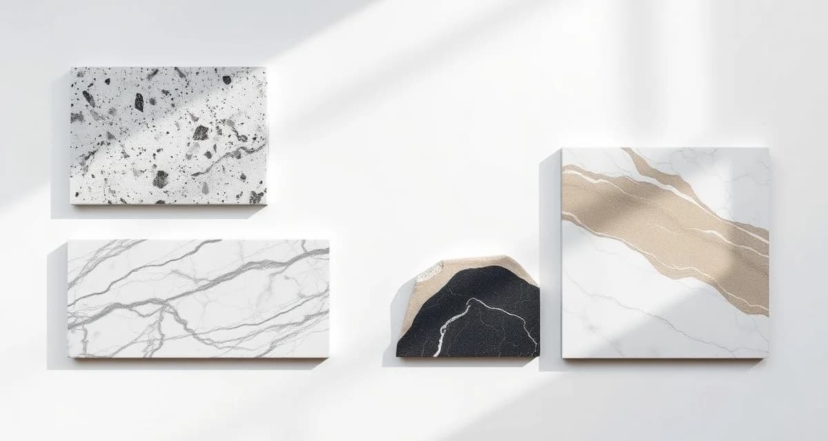 Premium stone countertop pricing analysis for 2026 Stone countertop samples displaying 2026 pricing trends for granite, quartz, and marble fabrication materials