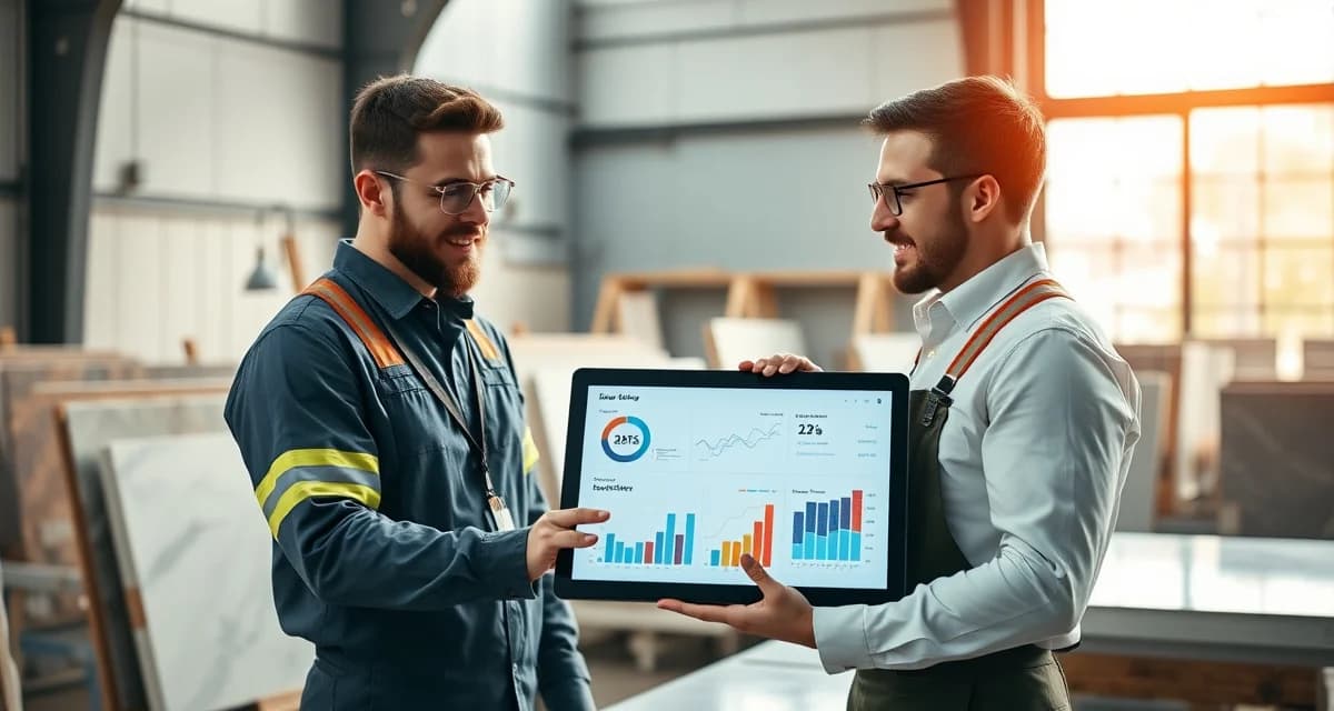 2026 Revenue Per Employee Industry Benchmarks Revenue per employee benchmark comparison for countertop fabrication shops showing 2026 industry statistics and productivity metrics