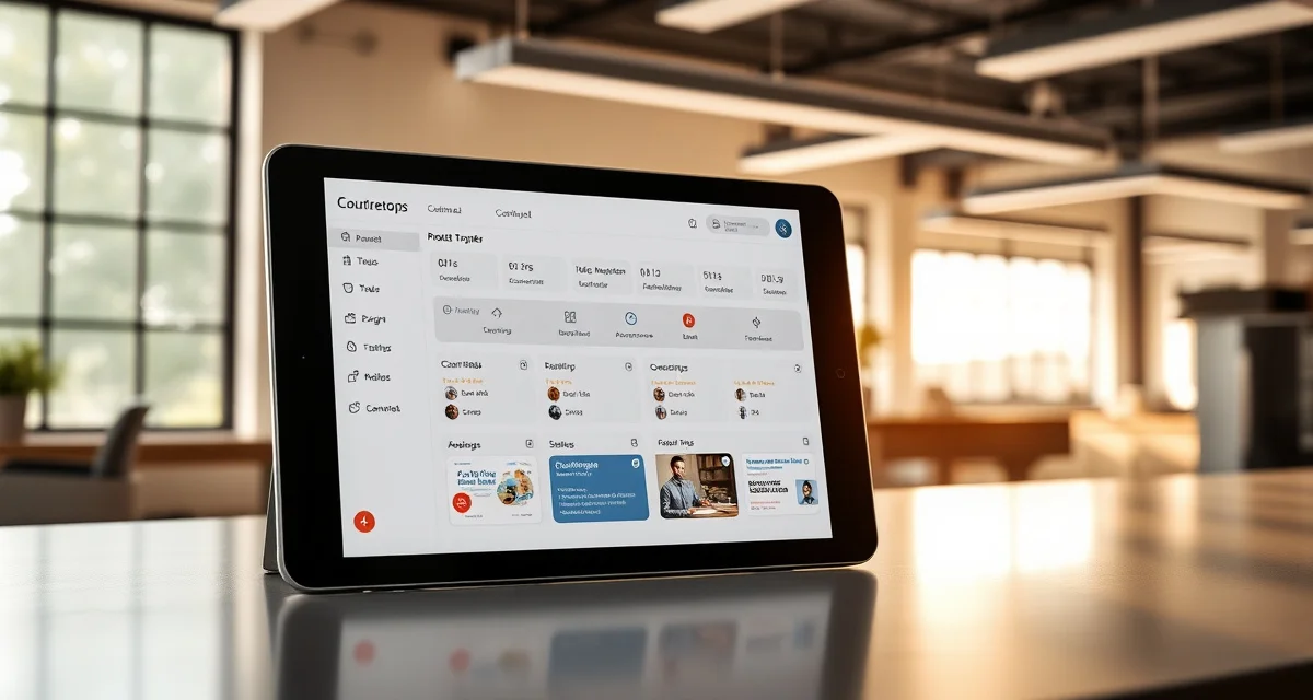 Countertop shop customer portal interface Digital customer portal dashboard for stone countertop fabrication shops showing project tracking and design approval features