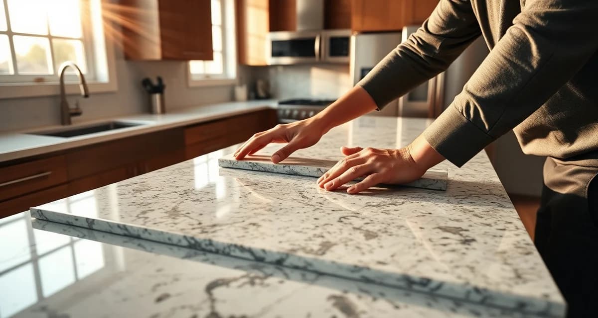 Indianapolis Countertop Costs and Installation Services Professional countertop installation showing granite pricing and fabrication in Indianapolis kitchen renovation project
