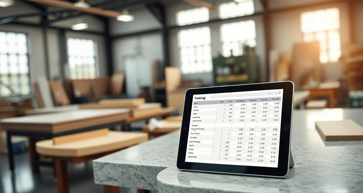 Job costing formula for countertop fabrication profitability Stone countertop fabrication job costing spreadsheet showing material costs, labor tracking, and profit calculations for individual projects.