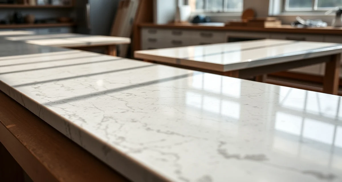 Premium Viatera quartz material samples LG Viatera quartz countertop samples showing color options and finish quality for fabrication shops