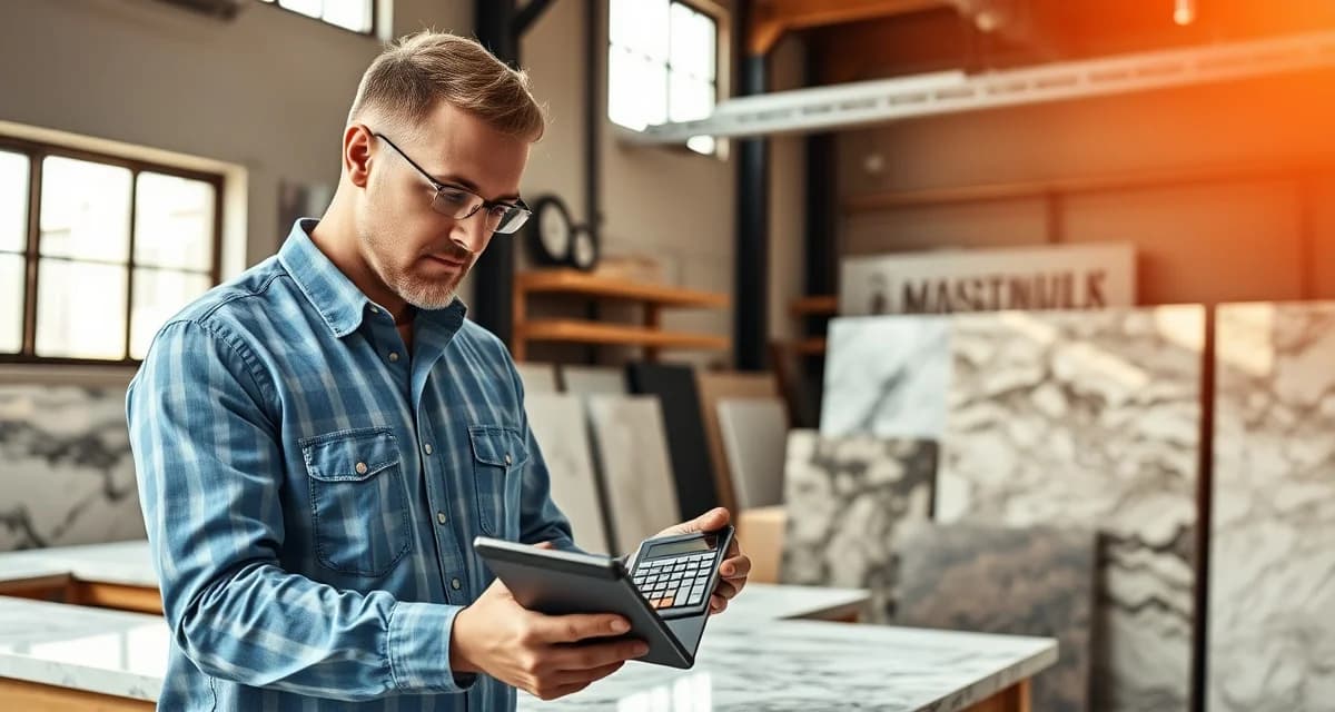 Countertop pricing calculator for accurate markup and margin Markup vs margin calculator tool showing pricing formulas for countertop fabrication shops to accurately set job prices