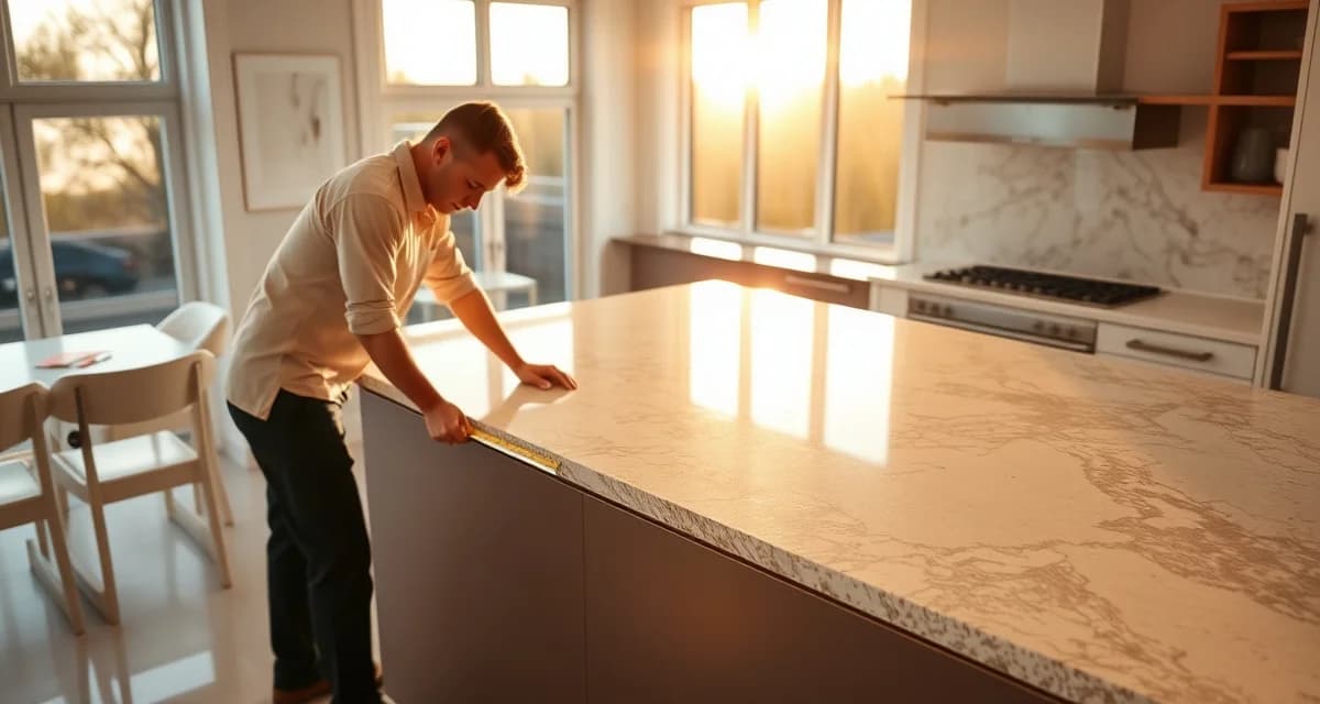 2026 Countertop Pricing Materials Premium quartz and granite countertop materials displayed during professional kitchen installation in Orlando