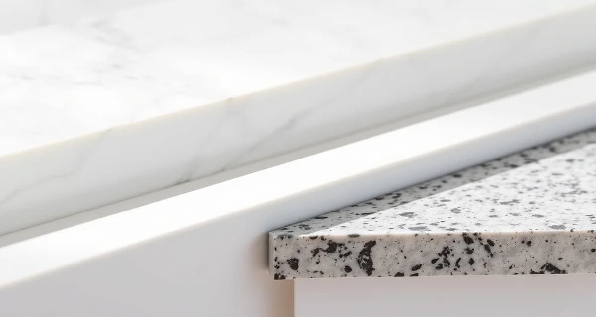 Top countertop edge styles for residential installations Close-up of stone countertop edge profiles including eased edge and pencil round edge on granite and marble samples.