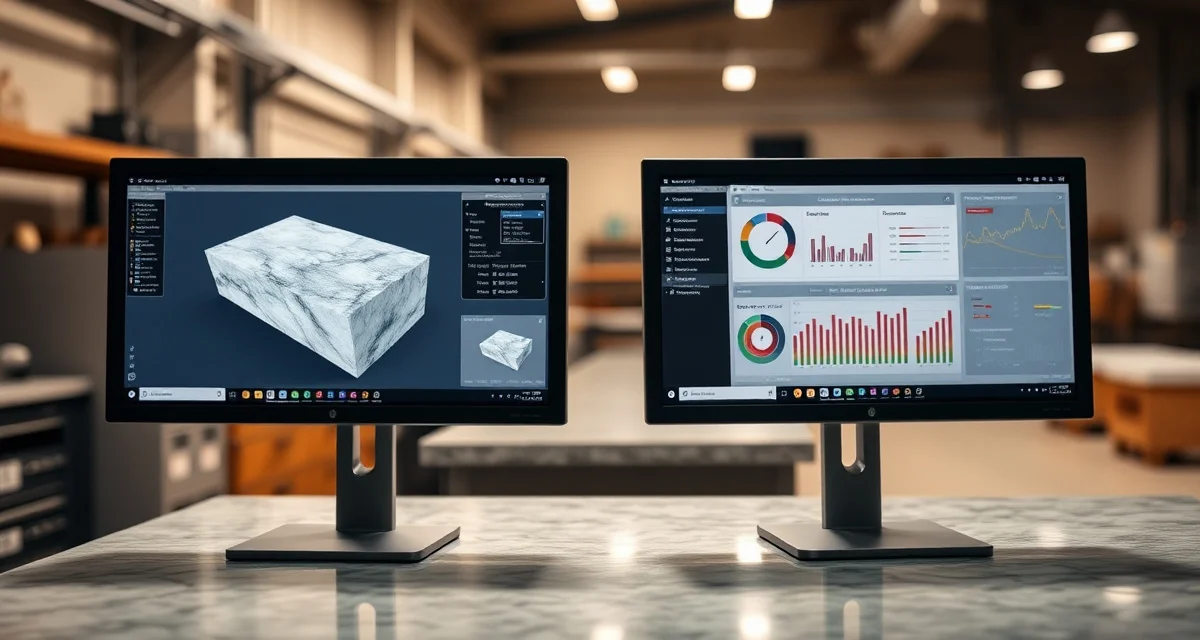 Fabrication software side-by-side comparison SlabWise vs Alphacam software comparison for stone countertop fabrication shop management and CNC programming