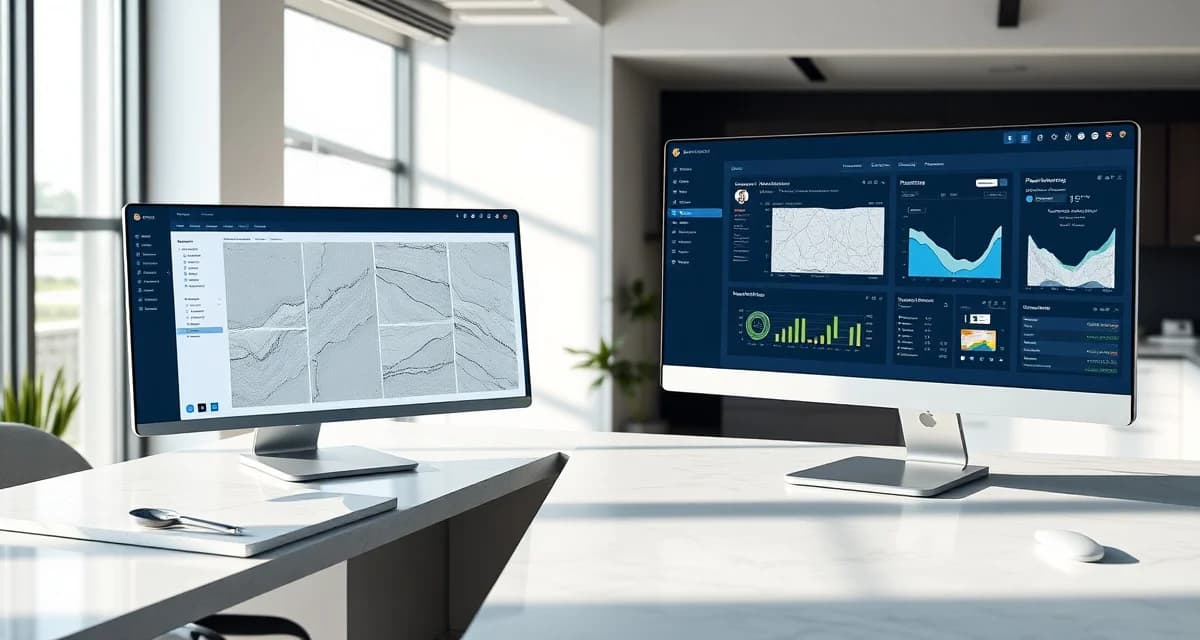Fabrication software comparison dashboard SlabWise vs DDL Software comparison showing fabrication management interface features and capabilities for stone countertop shops.