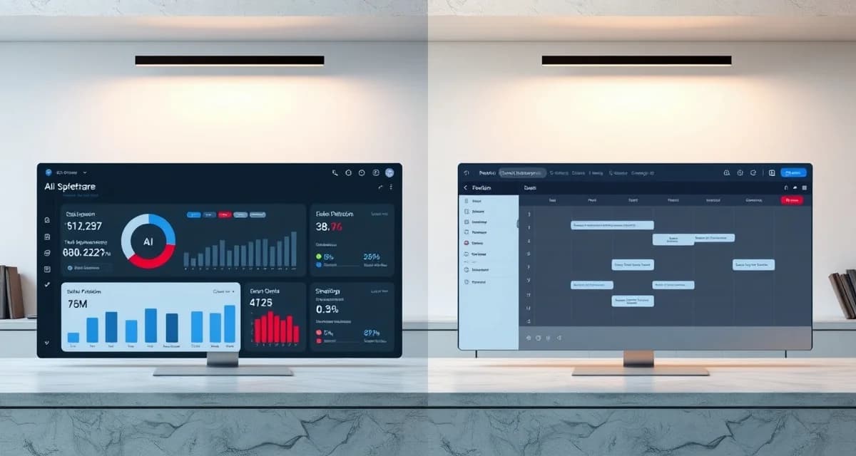 SlabWise vs Moraware platform comparison visual Side-by-side comparison of SlabWise and Moraware countertop fabrication management software interfaces showing key feature differences.