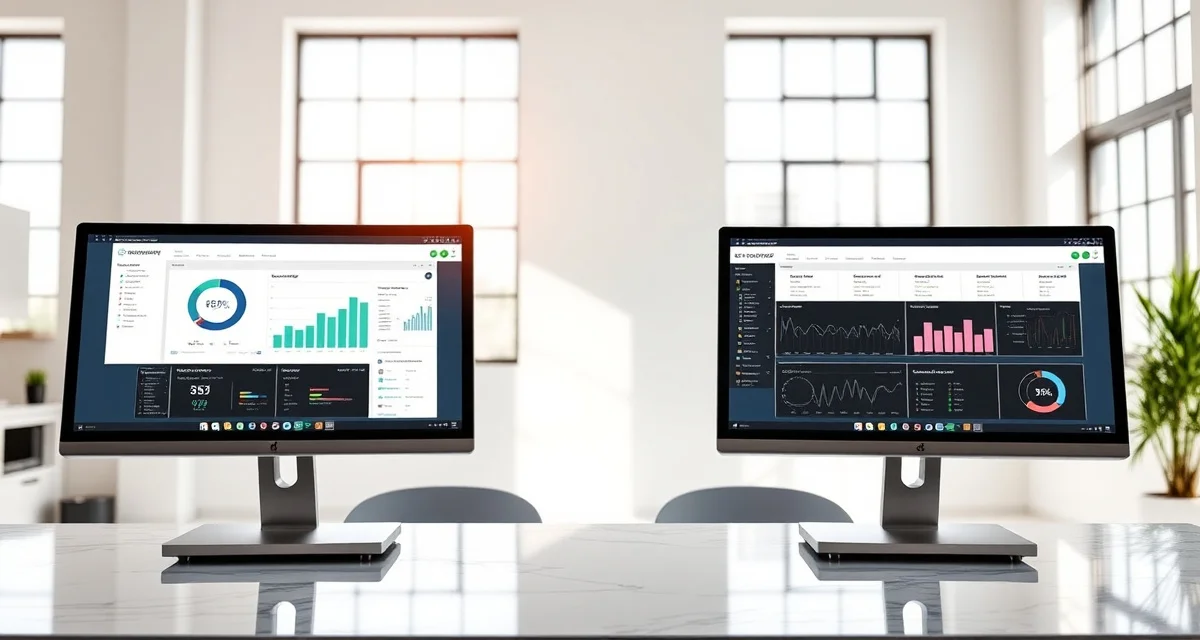 Software platform comparison for countertop fabrication shops SlabWise vs iCounterSoft software comparison showing AI-powered fabrication management platform features and countertop shop management system interface side-by-side