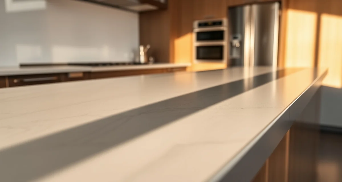 Premium solid surface countertop installation example Solid surface countertop installed in modern kitchen showing seamless edge profile and premium finish quality